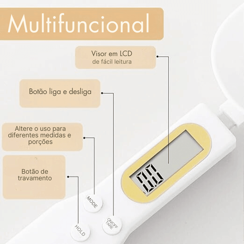 Colher Medidora com Balança Digital