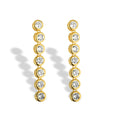 Brinco Feminino Pontos de Luz Cravejado com Zircônias Banhado em Ouro 18K