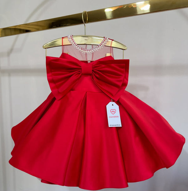 Vestido Vermelho com Laço